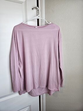 Light Pink Lululemon Back In Action Long Sleeve